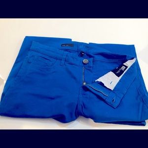 KUT Blue Cotton Pants, Skinny, SZ 10